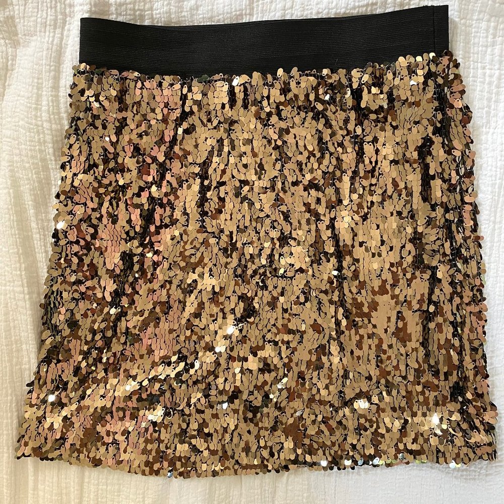 NWOT K Dash by Kardashian Gold Sequin Mini
